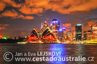 Austrálie, Sydney | noční opera